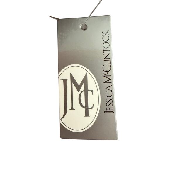 Jessica McClintock Silver Sequin Knot Handle Formal Purse NWT - Picture 5 of 8